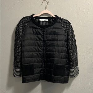 Skovhuus Knit Puff Black‎ & Gray Sweater Jacket